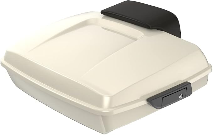 Advanblack Road Glide Tour Trunk Pack Golden White Pearl Razor Tour Trunk Pack Backrest Pad for '97-'25 Harley Touring Road King Street Glide Electra Glide CVO Models