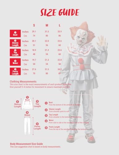 Spooktacular Creations Scary Clown Costume, Halloween Costume Kids for Boys