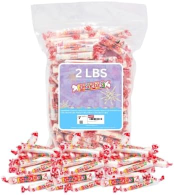 Smarties Candy Bulk Rolls Original Flavor - Gluten & Vegan Free - Classic Sweetness From Family Owned Company Since 1949, Peanut Free & Dairy Free - Perfect Halloween Candy - 2 Pound Bag