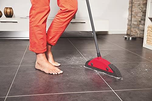 Vileda 158735 Super Classic Broom with Triangular Handle and Super Duster Classic Sweeping Set Broom Set – Red, 16 x 49 cm