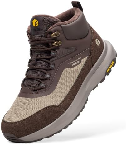 FitVille Men's Winter Boots,Extra Wide Width Thick Fur Lined Snow Boots