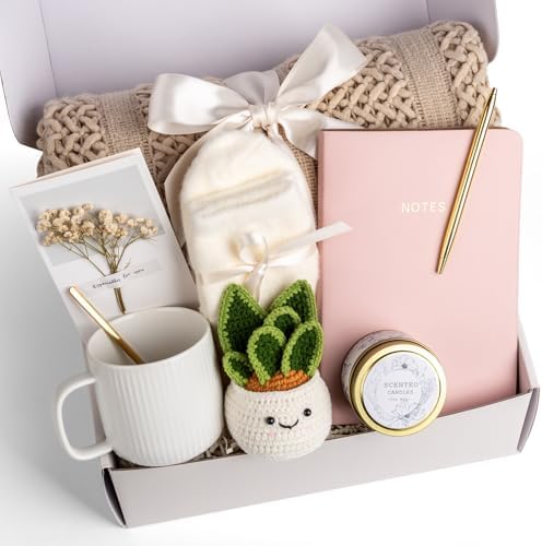 Birthday Gift for Women Friendship, Gifts for Women Birthday Unique Self Care, Gifts Basket for Best Friend, Sister, Mom, Teen Girls, Wife, Girlfriend, Coworker (Khaki)