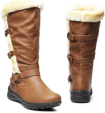 DREAM PAIRS Women's Knee High Boots Winter Warm Boots