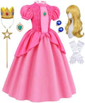 Girls Galaxy Princess Costume Kids Teal Maxi Dress with Accessories Set