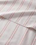 Christmas Sheet Set, Red Dot Stripe, Holiday Xmas Bedding Set - Cal King