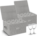 Kukikan Wine Glass Storage Holder, Hard Shell, 2 Pack for 24 Glassware