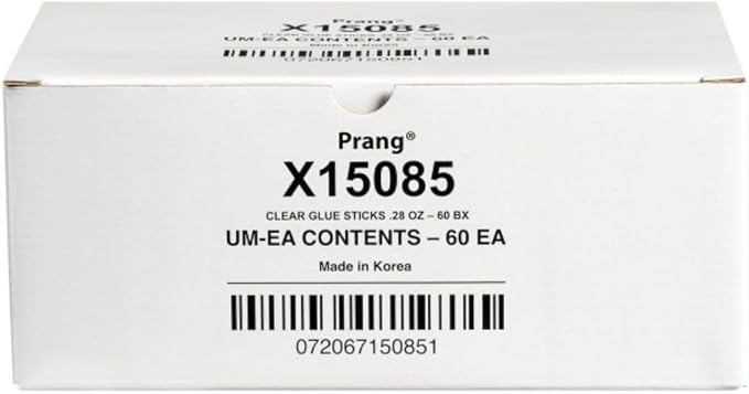 Prang Washable Glue Stick, Clear, 0.28 oz., 60 Count/Box, Case of 6 Boxes, 360 Glue Sticks Total