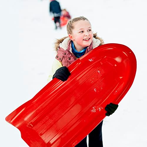 Era 46-inch Torpedo Adventurer Sled with Open Back — 1-2 Rider Plastic Toboggan