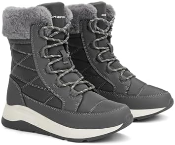 DREAM PAIRS Women's Mid Calf Warm Winter Snow Boots