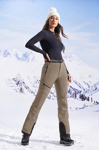 Heathyoga Snow Ski Pants Women Waterproof Softshell Insulated Winter Pants
