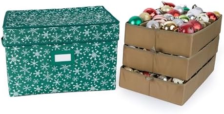 Covermates Adjustable Ornament Storage Box, 19.25" W x 13" D x 12.5" H