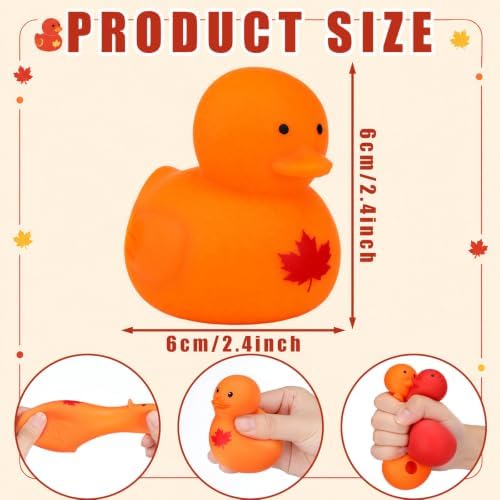 Meooeck 12 Pcs Fall Duck Fidgets Balls for Adult, Fall Party Favors