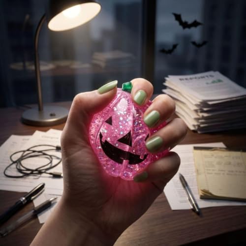 Halloween Decor Squeeze Fidget Toys Ghost Pumpkin Stress Halloween Squishy Toys Pumpkin Skeleton Shape Stress Relief(Purple2)