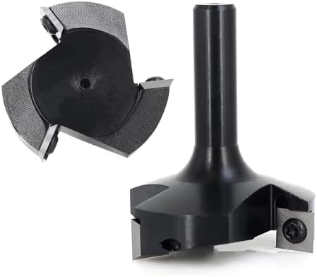 Slab Flattening Router Bits 1/2 Shank, 2-3/8" Cut Diameter, 12*12*1.5mm Carbide Insert, for CNC Spoilboard Surfacing/Planing/Flycutter/ Slab Leveler/Rabbeting