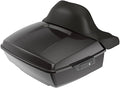 Advanblack Road Glide Tour Trunk Pack Black Forest King Tour Trunk Pack Luggage +Wrap-Around Backrest Pad for '97-'25 Harley Touring Road King Street Glide Electra Glide CVO models