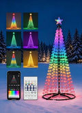 oneup 5FT Christmas Cone Tree Light,Smart RGB Light with App & Remote