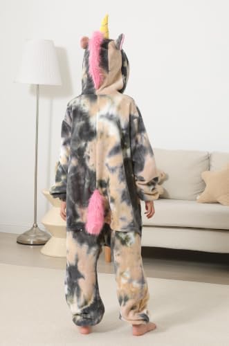 Animal Onesie Pajamas for Kids, Soft Flannel Halloween Cosplay Costume for Boys Girls