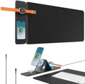 2nd Gen Wireless Charging Desk Mat,3-in-1 Foldable Phone Holder Mouse Pad