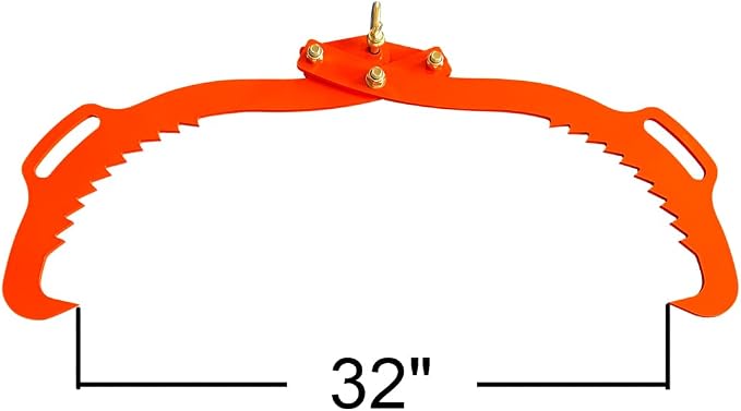 2 Serrated Claw Hook,Log Lifting Tongs, Heavy Duty Grapple Timber Claw,Lumber Skidding,Log Lifting -32in
