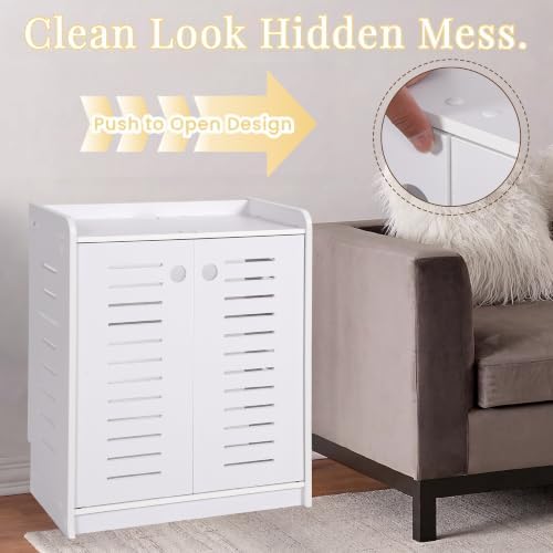 WiFi Router Storage Cabinet, Router Hider Box, Elegant White