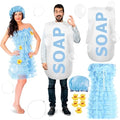Suhine 23 Pcs Loofah and Soap Costume Set Adults Halloween Couples
