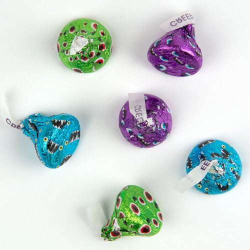168ct Halloween Candy Milk Chocolate Kisses Party Favors (1.6 lb) - Monster