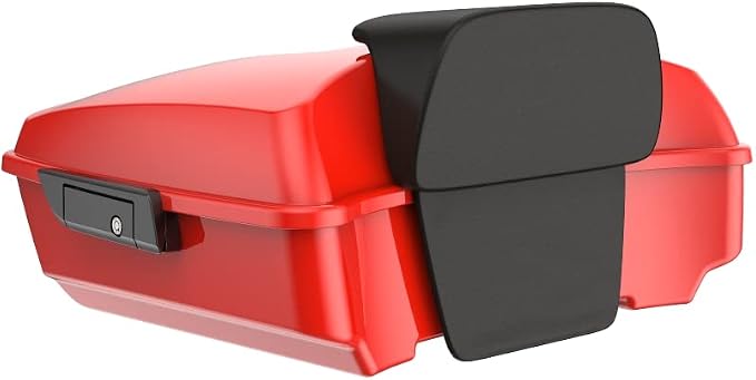 Advanblack Road Glide Tour Trunk Pack Performance Orange Chopped Tour Trunk Pack Backrest Pad for '97-'25 Harley Touring Road King Street Glide Electra Glide CVO models
