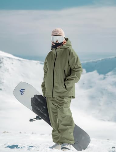 GSOU SNOW Mens Womens Baggy Snowboard Pants Loose Fit Ski Snow Pants