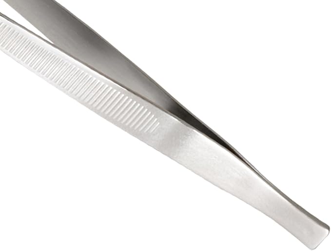 Mercer Culinary 18-8 Stainless Steel Chef Plating Tongs, Straight Tip, 6-1/8 Inch