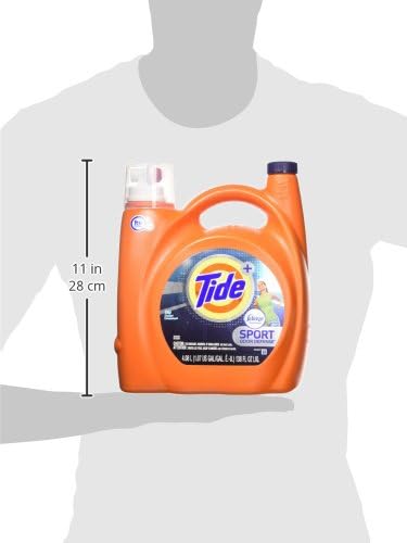 Tide Plus Febreze Fresh Sport Odor Defense HE Turbo Clean Liquid Laundry Detergent, Active Fresh Scent (89 Loads), 138 Fl Oz - Packaging May Vary