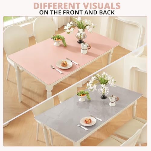 OstepDecor 16 x 36 in Pink Desk Mat 1.5mm Plastic Table Protector Pad