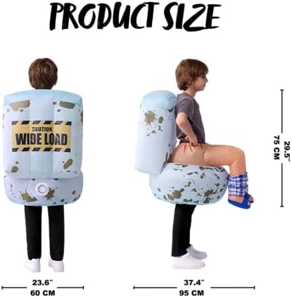 Spooktacular Creations Kids Halloween Inflatable Costumes, Sitting on a Toilet Inflatable Suit, Funny Toilet Blow Up costume