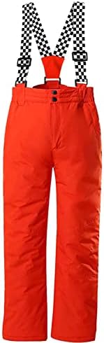 WOWULOVELY Big Boy's 2-Piece Colorblock Snow Pants and Jacket Snowsuit Ski Suit