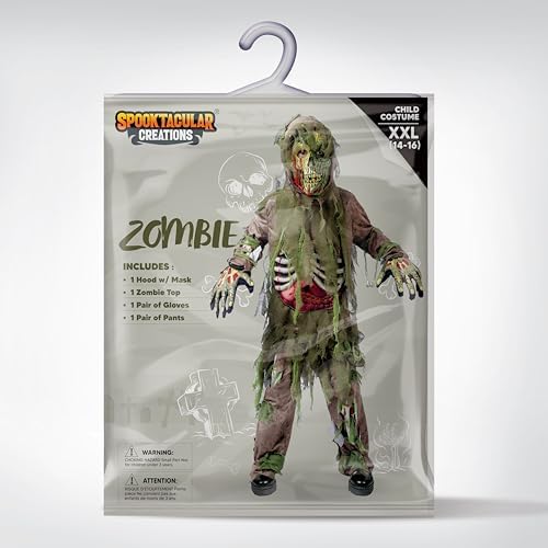 Spooktacular Creations Swamp Deluxe Skeleton Living Dead Zombie Costume for Halloween Kids Monster Role-Playing
