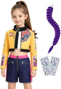ELIM Kids Pop Star Costume Girls Halloween Costumes Set with Accessories