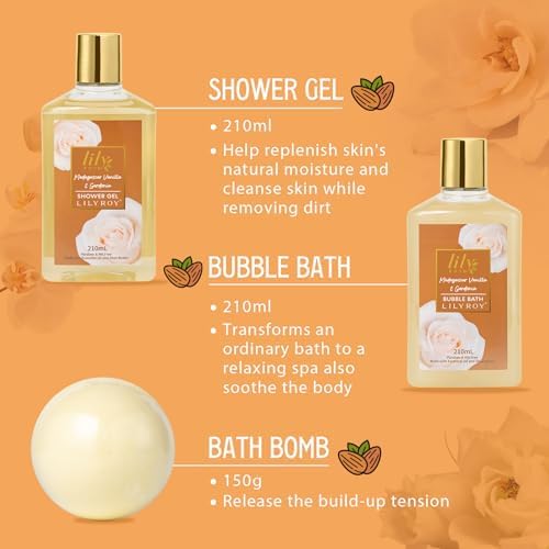 Woman Gifts, Birthday Gift - Luxurious Vanilla Spa Gift Baskets for Women