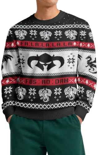 34HD Ugly Xmas Sweater–Funny Knit Christmas Sweater for Women & Men 2025, Long Sleeve Crewneck Holiday Pullover, Unisex Gift