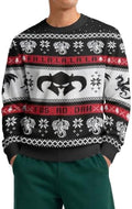 34HD Ugly Xmas Sweater–Funny Knit Christmas Sweater for Women & Men 2025, Long Sleeve Crewneck Holiday Pullover, Unisex Gift