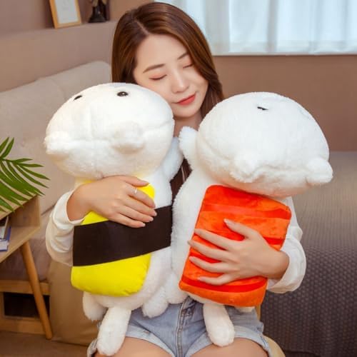 ELAINREN 3 pcs Salmon Sushi Cat Plush Pillow/11.8''