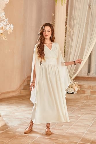 Scarlet Darkness Women's Renaissance Costume V Neck Medieval Fairy Dresses