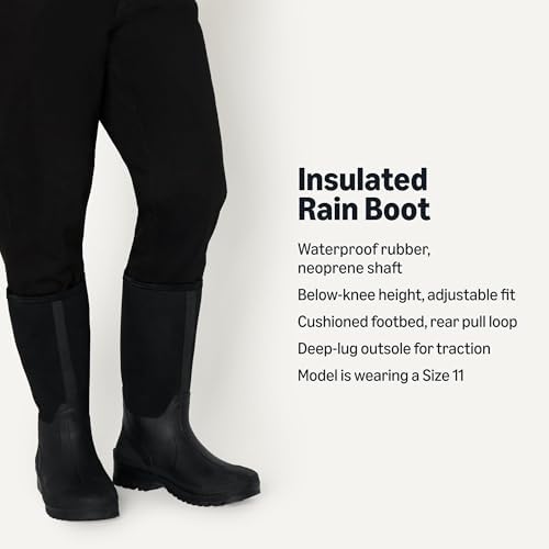 Amazon Essentials Men's Waterproof Neoprene Rubber Rain Boot