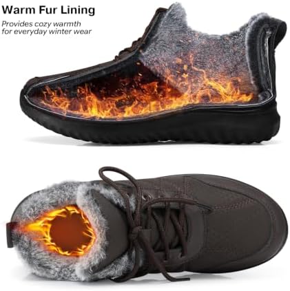 SHIBEVER Winter Snow for Boots Women: Warm Ankle Boots Non-Slip Traction