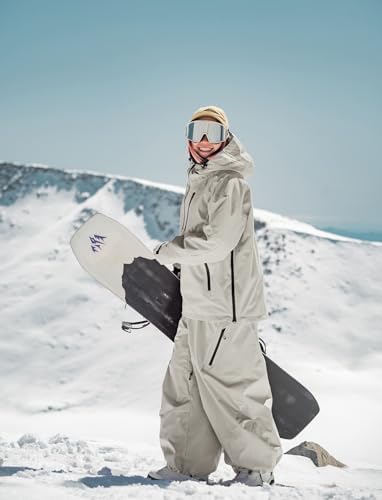 GSOU SNOW Mens Womens Ski Snow Pants Baggy Snowboard Pants Waterproof