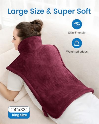 RENPHO Electric Heating Pad for Back, Neck & Shoulders, Christmas Gift