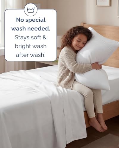 Twin Size 3 Piece Sheet Set - Comfy Breathable & Cooling Sheets - White