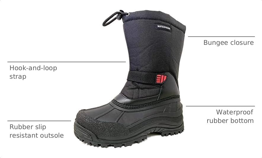 Men's Winter Snow Boots Cold Weather Waterproof Insulated Thermolite Shoes