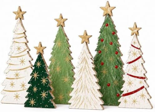 Christmas Decorations Indoor, 5 Pcs Christmas Star Tree Home Decor