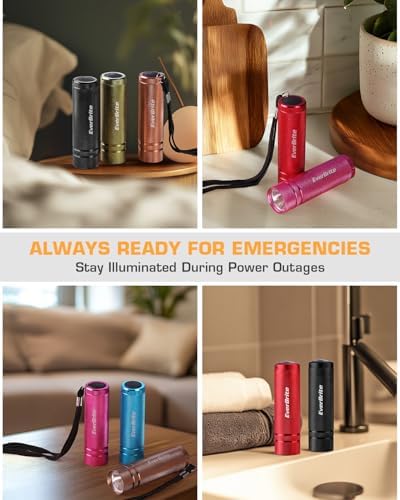 EverBrite 30-Pack Aluminum Mini LED Flashlight Set Portable Compact Bulk