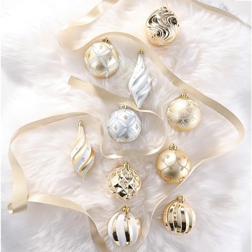 Valery Madelyn 40ct Christmas Tree Decorations Ball Ornaments Set Large
