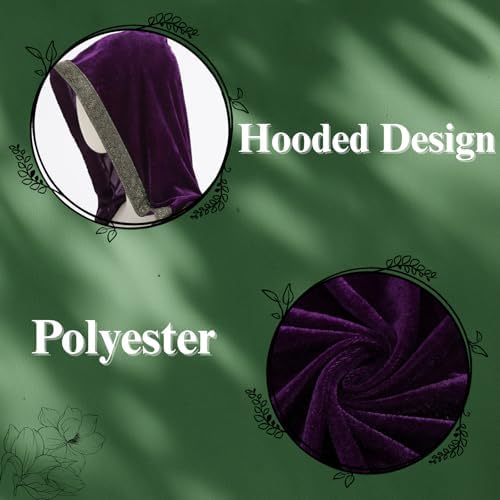 Colorful House Women Hooded Medieval Renaissance Dress Halloween for Adult
